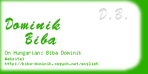 dominik biba business card